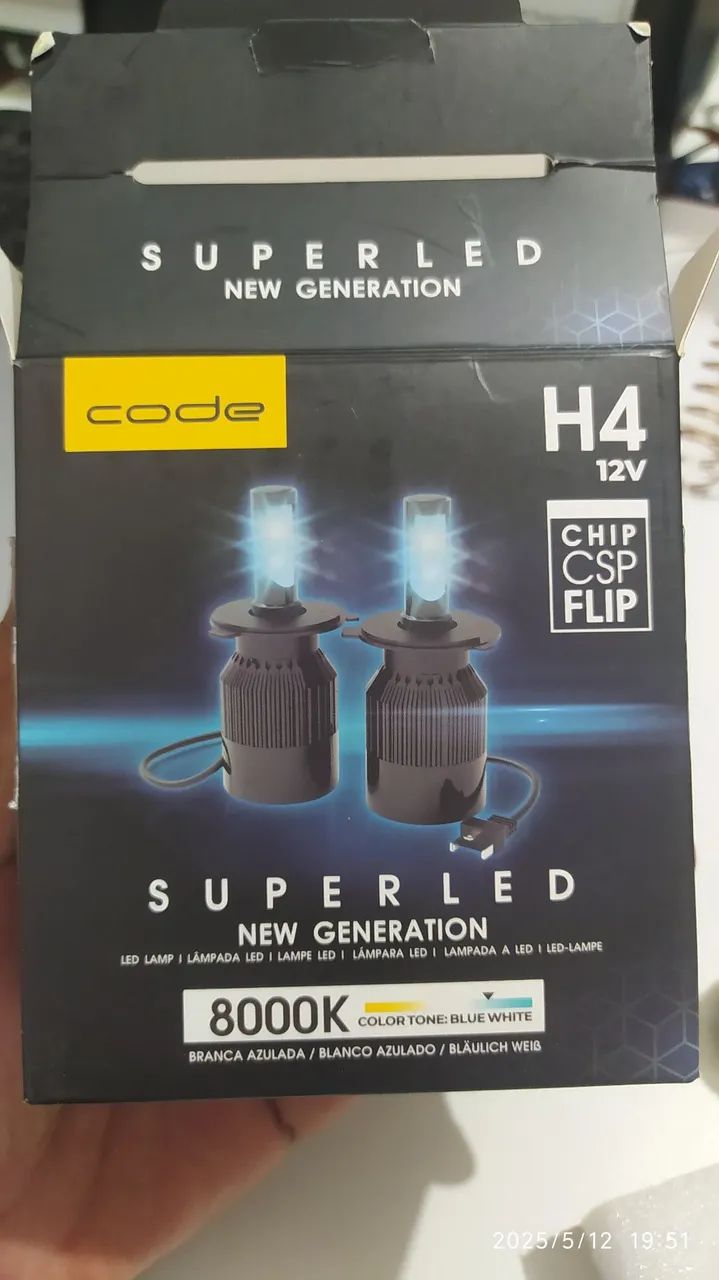 Lâmpadas de LED H4 Superled 8000K CSP - Foto 2
