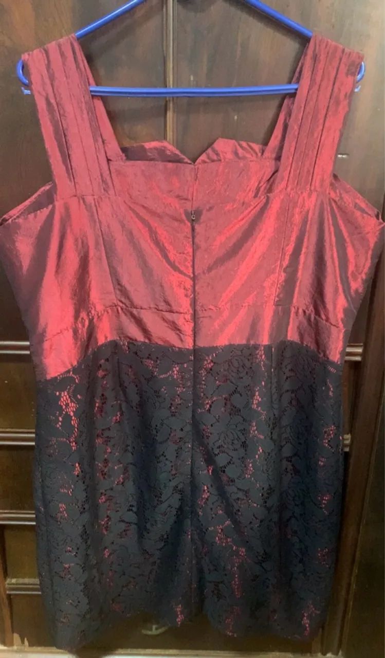 Vestido Festa Vermelho e Preto - Foto 2