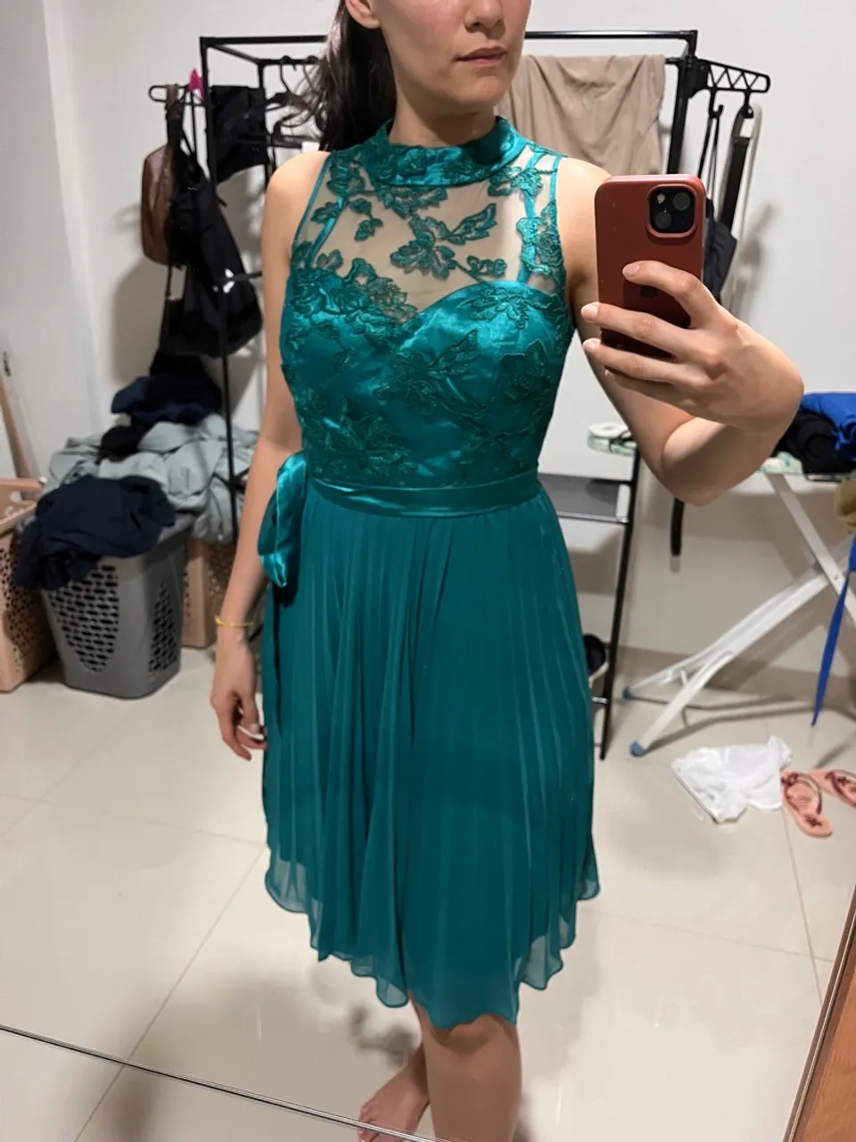 Vestido verde esmeralda