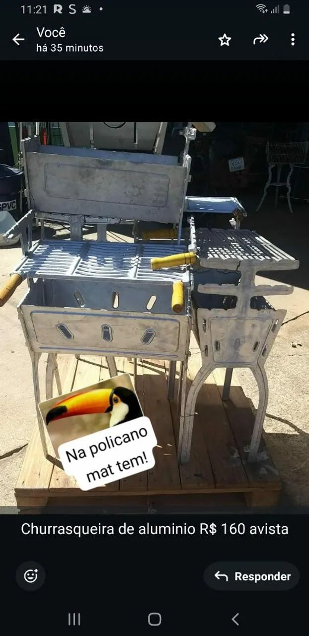 Churrasqueira de alumínio 