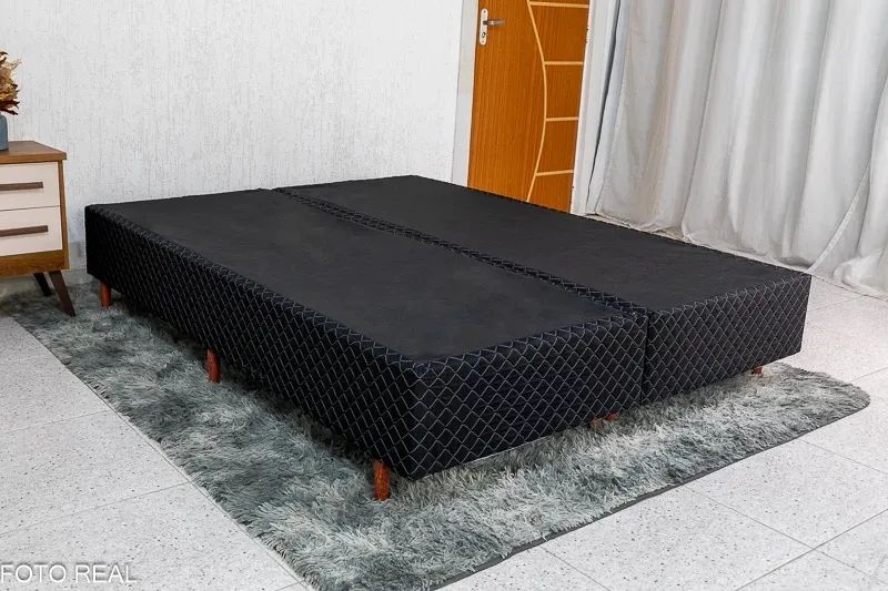 Box Queen Madrid Euro Preto rf12
