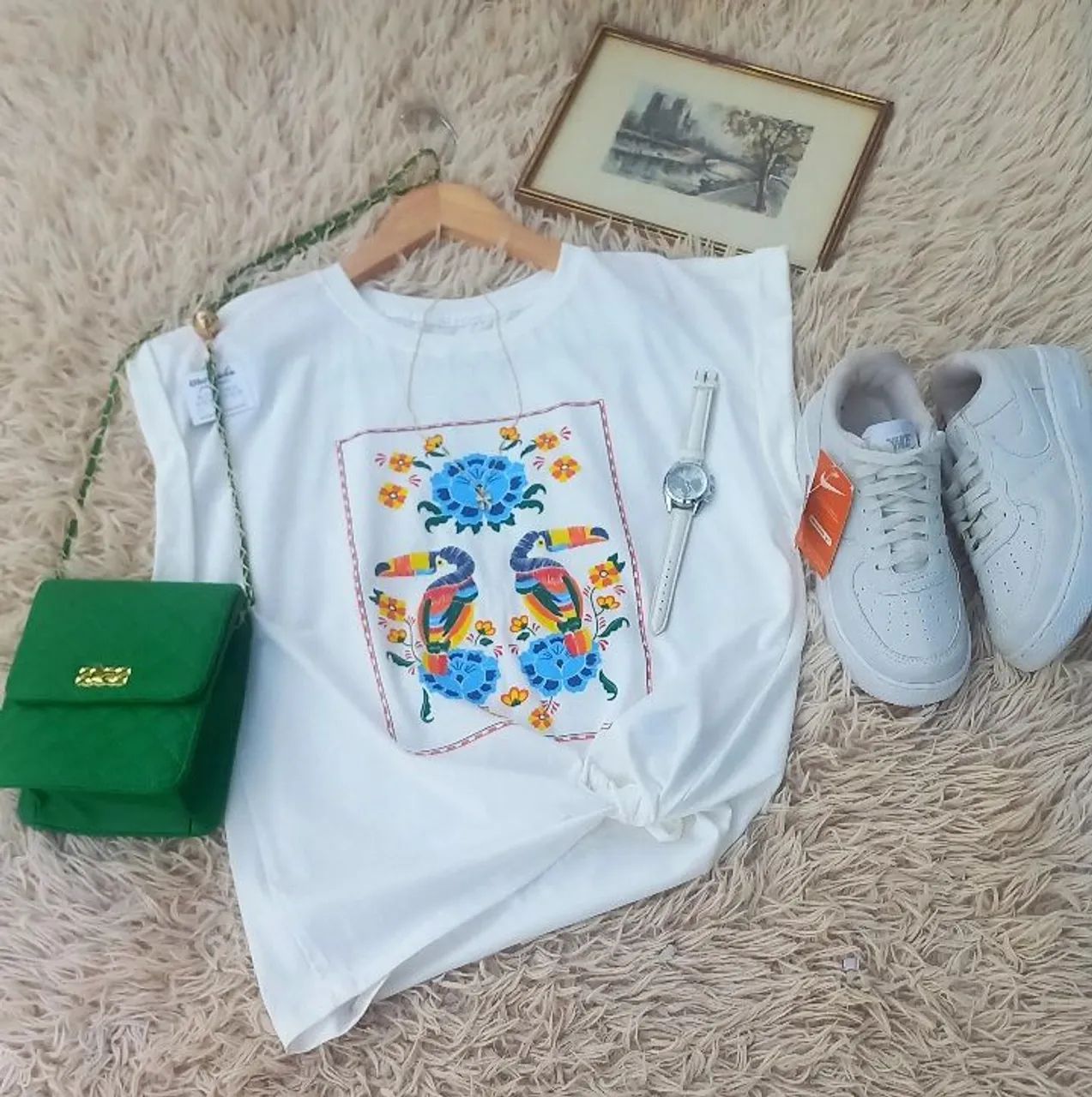 Conjunto Saia e Blusa Listrada - Moda Feminina - Foto 5