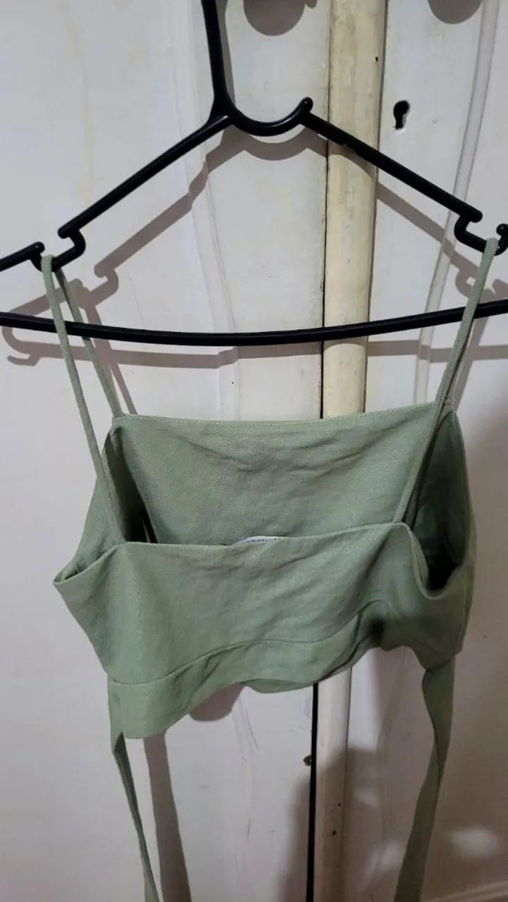 Cropped de linho da zara p - Foto 2