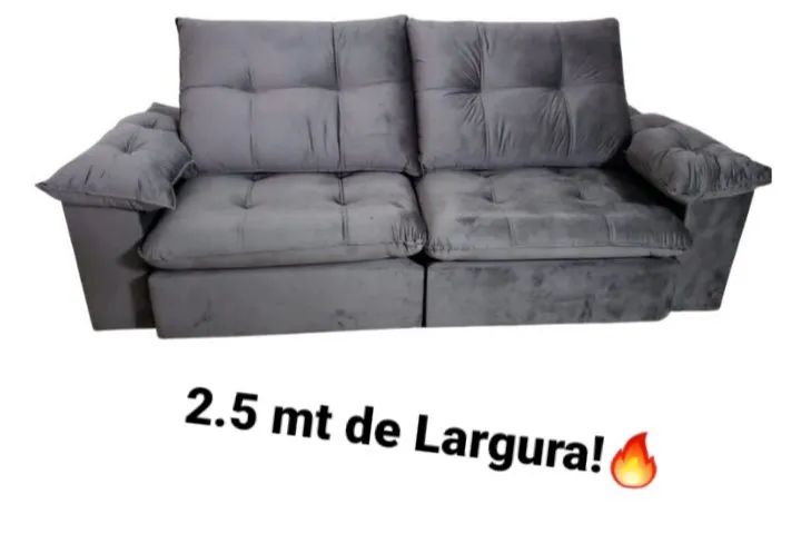 Sofá Retrátil com 2 Metros e Meio de Largura: TRAVA!!! - Foto 2