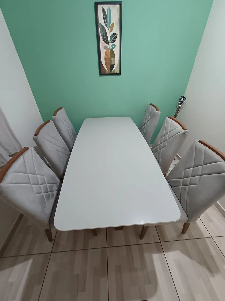 Mesa 6 cadeiras madeira maciça  - Foto 2