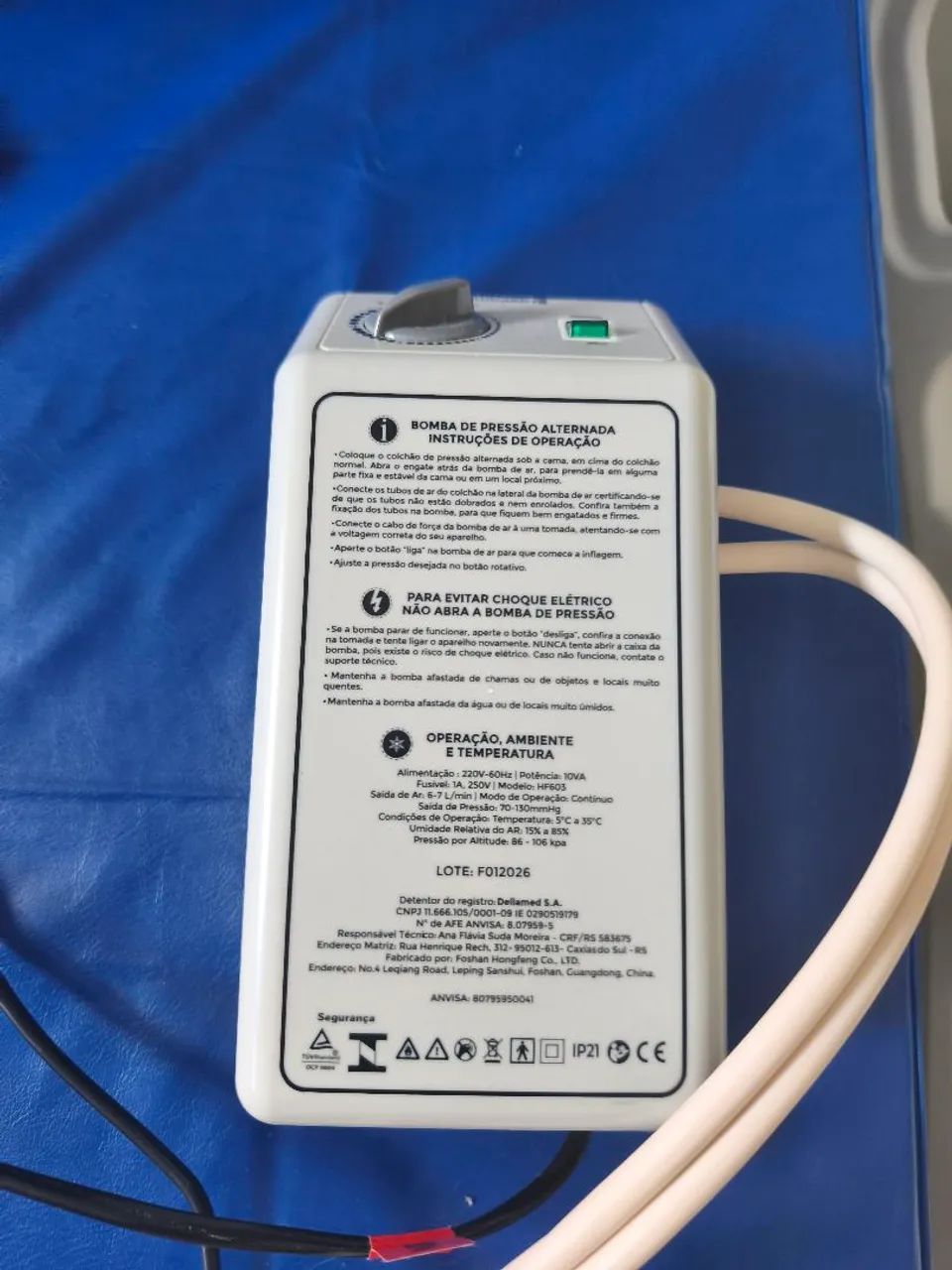 Colchão pneumático anti escaras Airplus Dallamed com motor - Foto 2