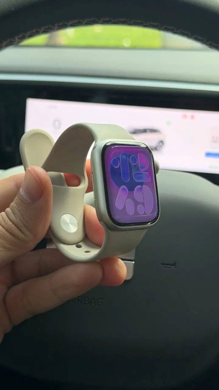 Apple Watch Series 9 41mm 100% de bateria seminovo - Starlight