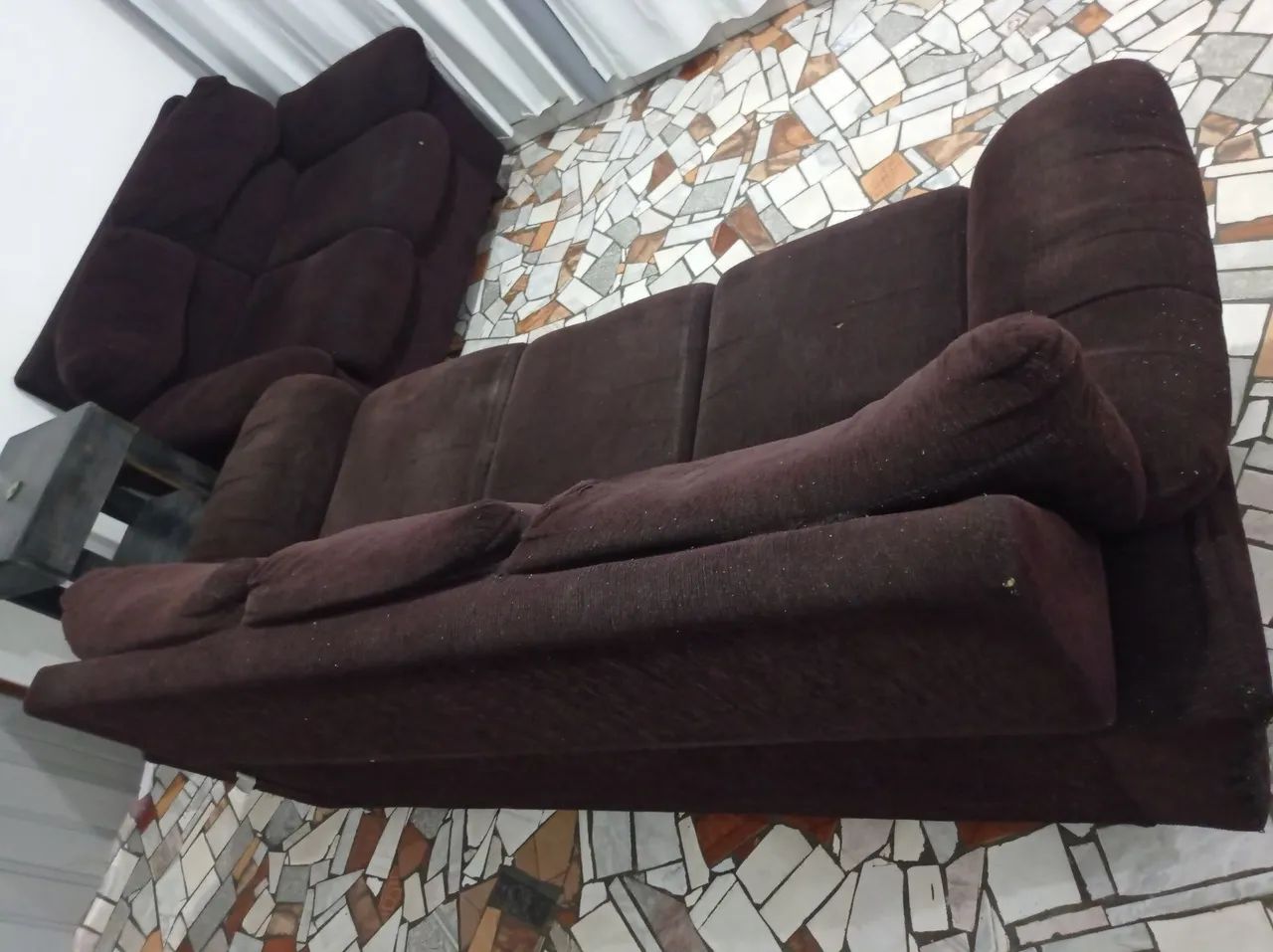 Par de sofá 3 e 2 lugares marrom - Foto 2