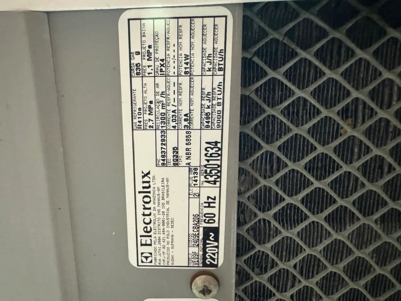 Ar condicionado Electrolux 9.000 BTUs 220v  - Foto 3