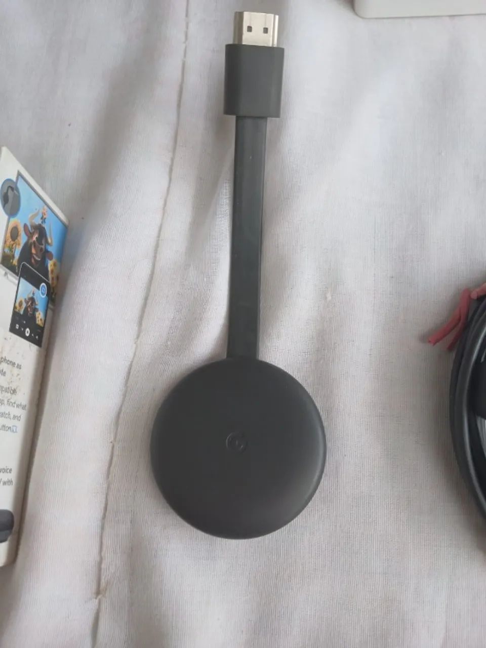 Google Chromecast Original Google com Cabo HDMI e USB - Usado - Foto 2