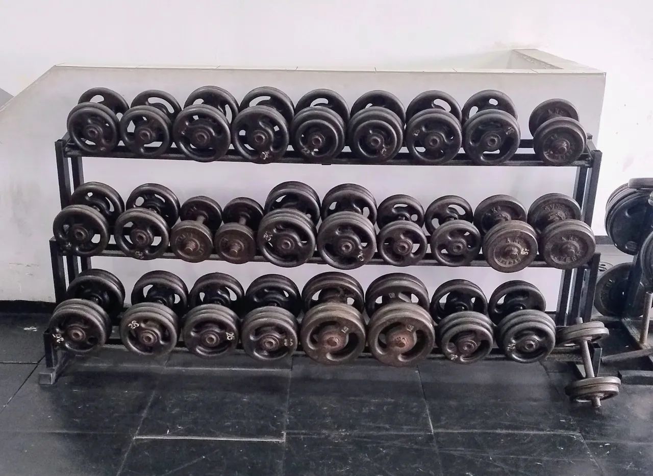 Suporte e kit de dumbbell