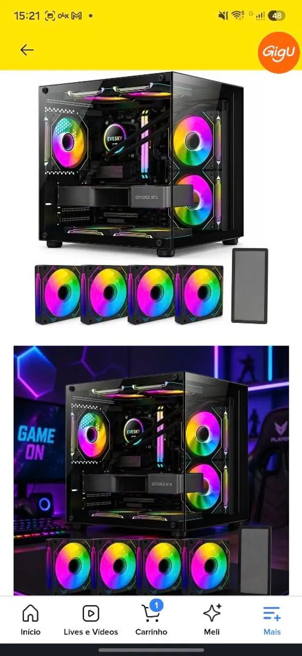 Gabinete Gamer Aquario