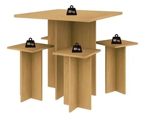 Mesa biz com 4 bancos (gett moveis) - Foto 2