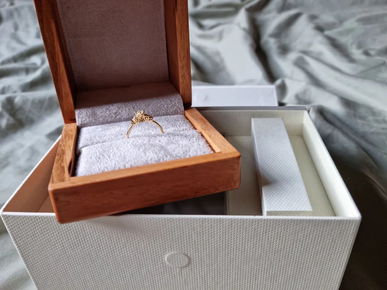 Anel Noivado Liebe Poesie Ouro 18k Diamantes  - Foto 3