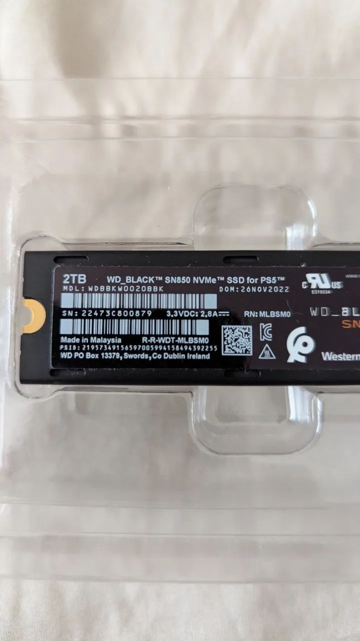 Memória SSD WD SN850 BLACK 2 TB para PS5 - Foto 3