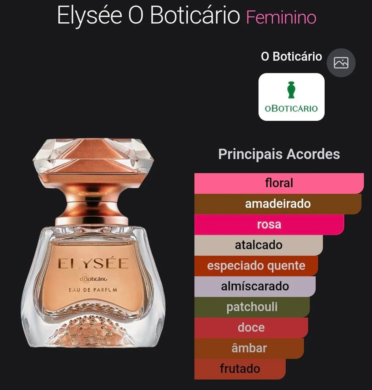 [LACRADO] KIT Perfume Elysée Eau de Parfum e Creme 250g O Boticário (Original)