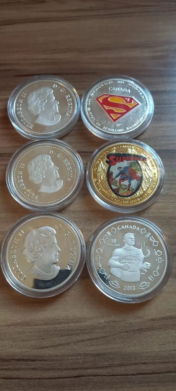 COLEÇÃO COMEMORATIVA SUPERMAN - CANADÁ - 6 MOEDAS COM ESTOJO - Foto 2