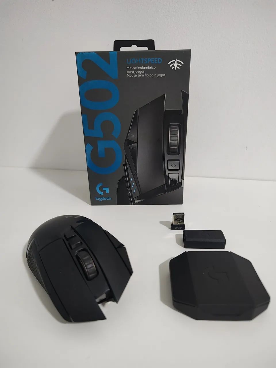 Mouse Gamer Logitech G502 Lightspeed Wireless com Caixa e Acessórios - Foto 5