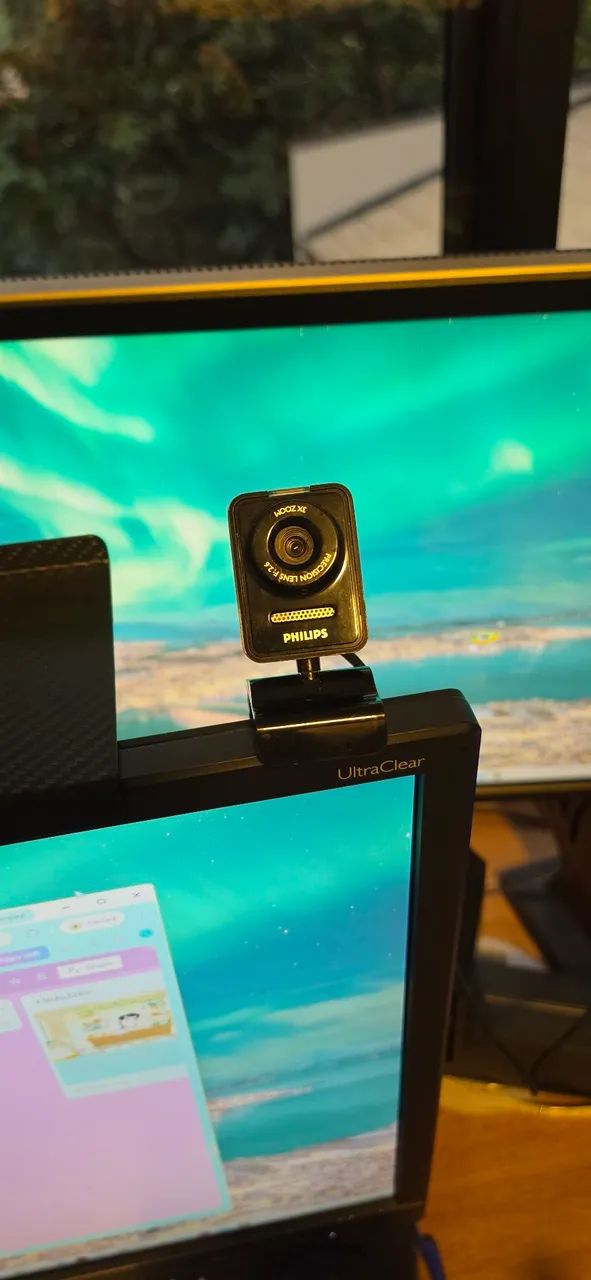 Camera Webcam Philips Full HD 1080p USB com Microfone - Excelente Estado