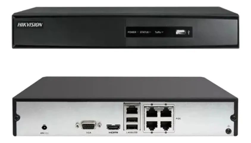 Nvr Hikivision 4 portas POE Ds-7104ni-q1/4p/m pouco uso - Foto 3