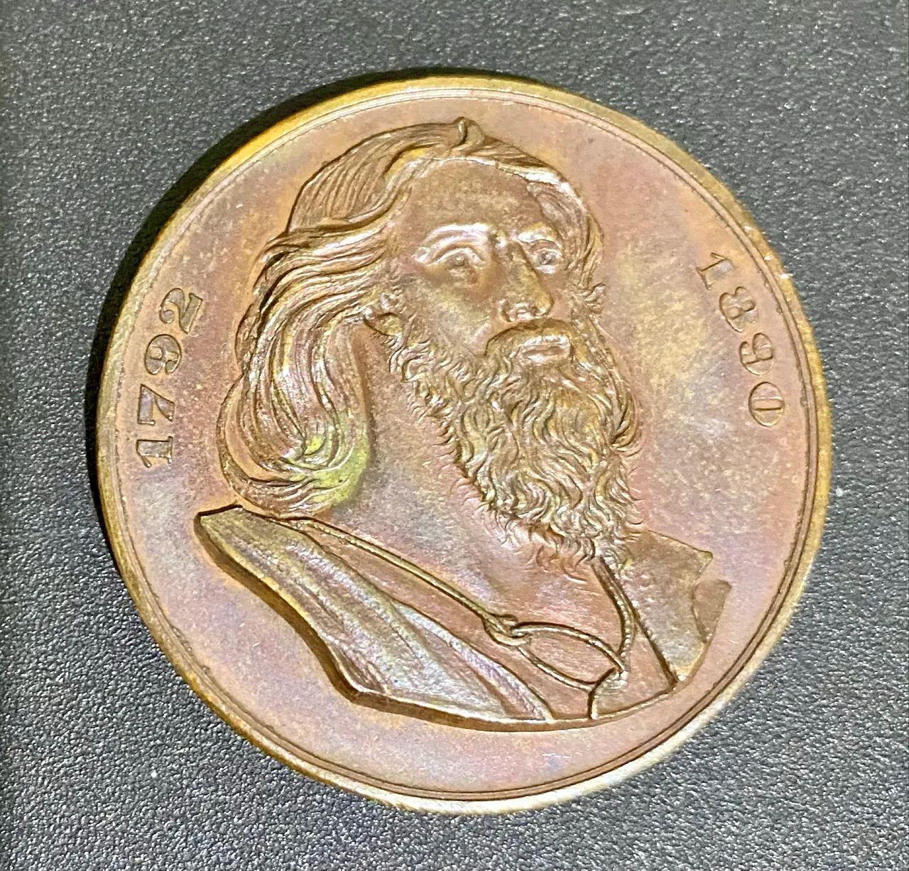 Medalha comemorativa de bronze dedicada a Tiradentes