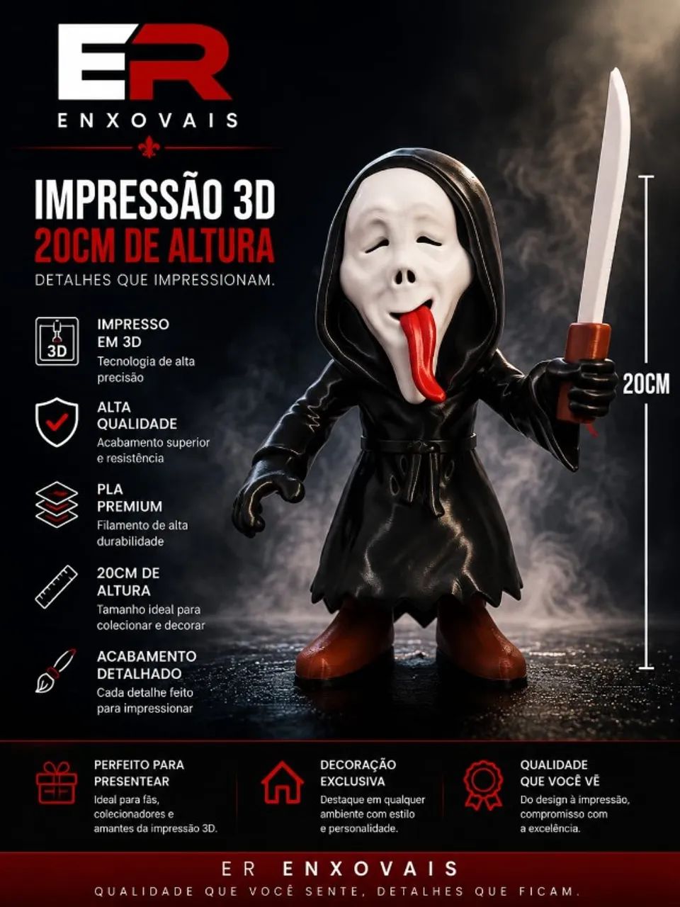 Ghostface Doidão , - colecionável , 20cm  - Foto 4
