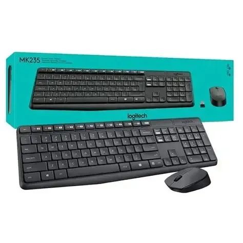 Logitech MK235 + Mouse Sem Fio | Completo com Caixa