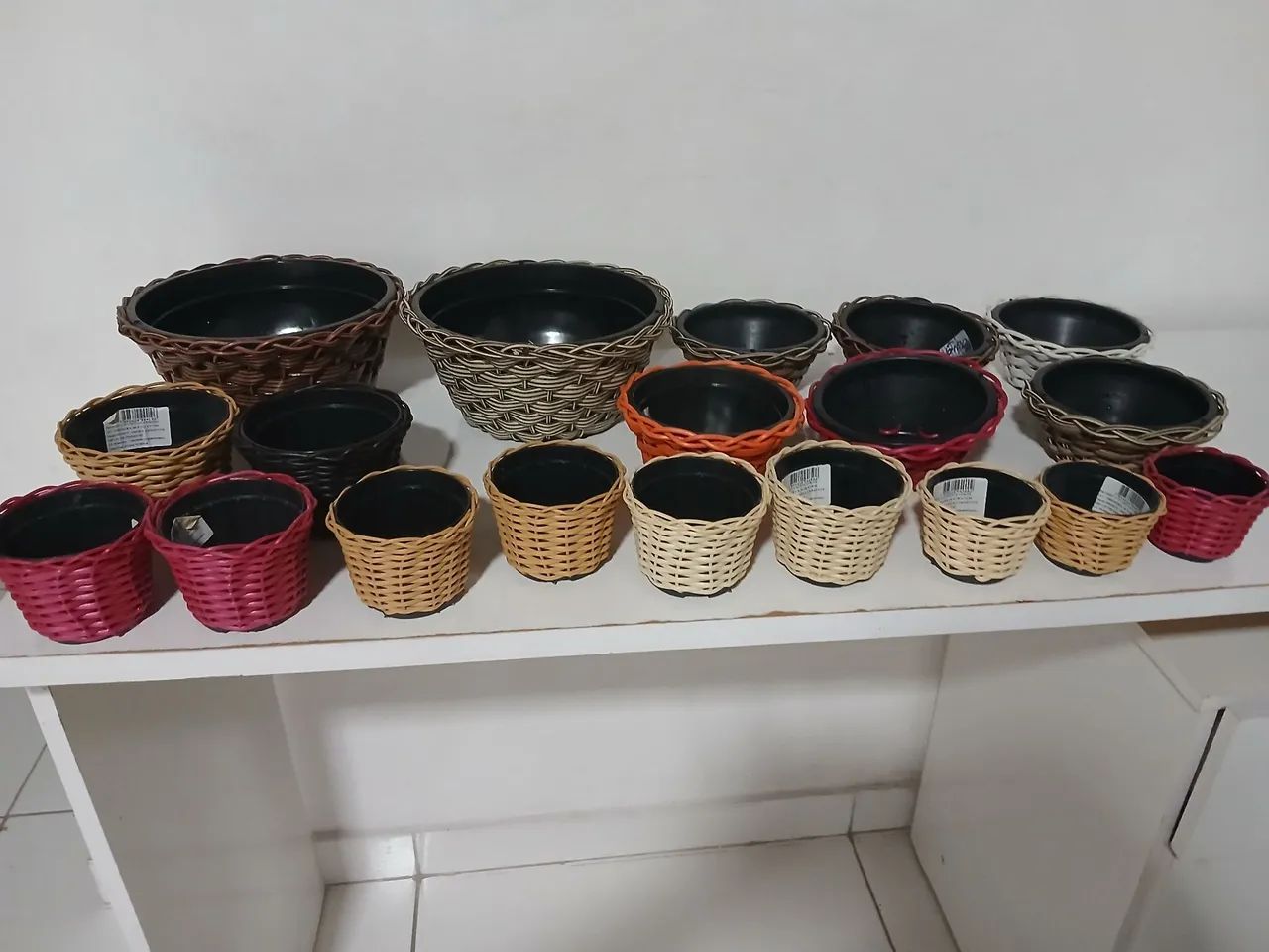 19 vasos cachecol novos.
