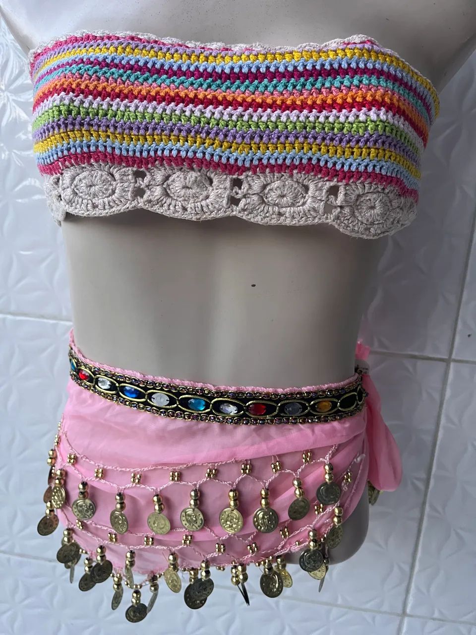 Saia dança do ventre carnaval  - Foto 2