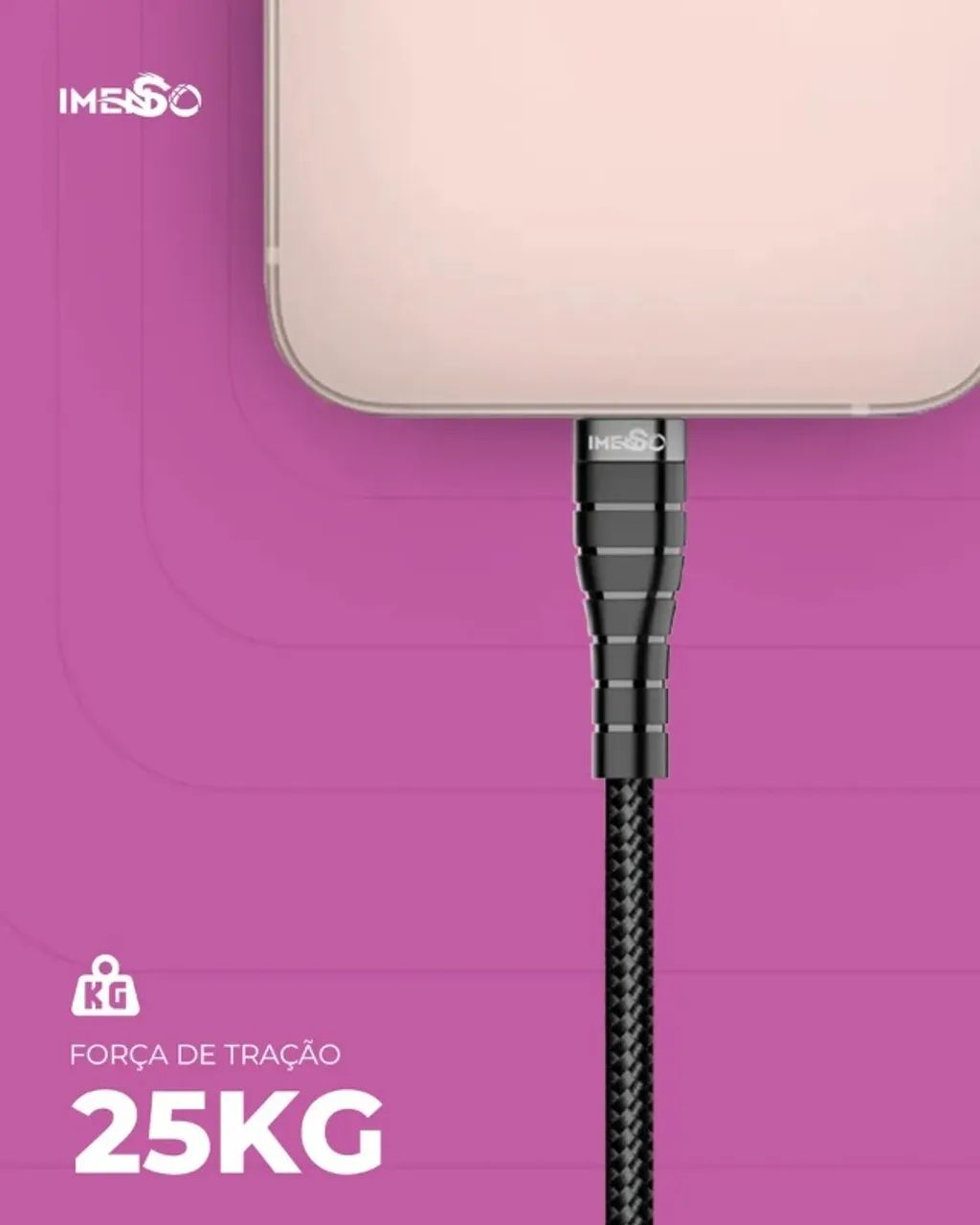 Cabo USB Tipo C x Tipo C Imenso 60W 2 Metros - Carga Rápida - Novo Loja Coimbra Computador - Foto 6
