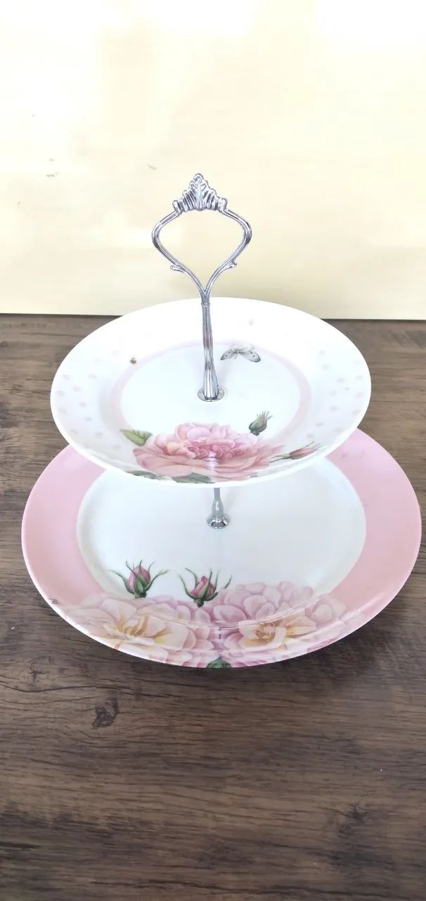 Display Duplo para Bolo ou Doces Vintage - Foto 3