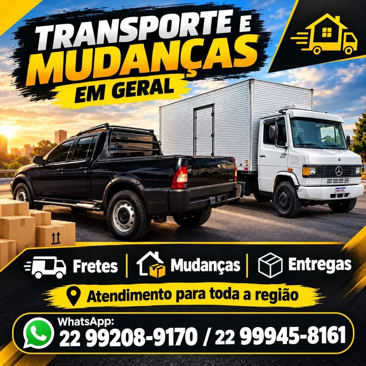 Fazermos mudanças e fretes