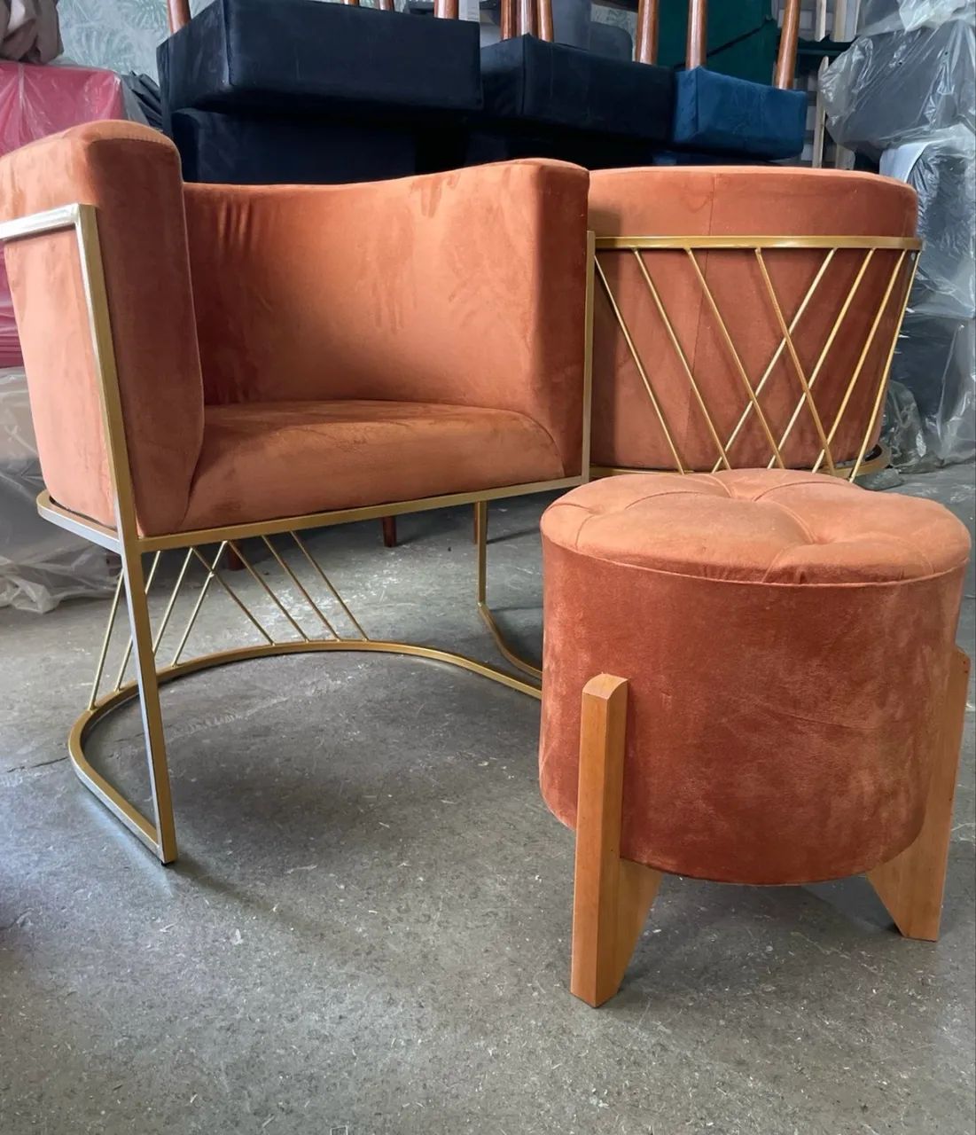 fabrica 100% novas ! Poltrona,cadeiras e puffs, a partir de R$130,00. - Foto 3