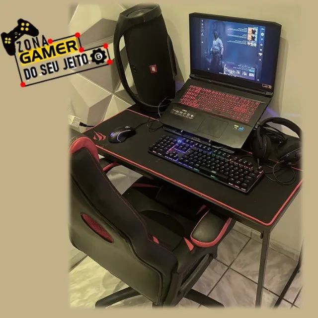 Mesa GAMER Reforçada NOVA Multiuso Estilo Industrial para Notebook Computador de Estudo
