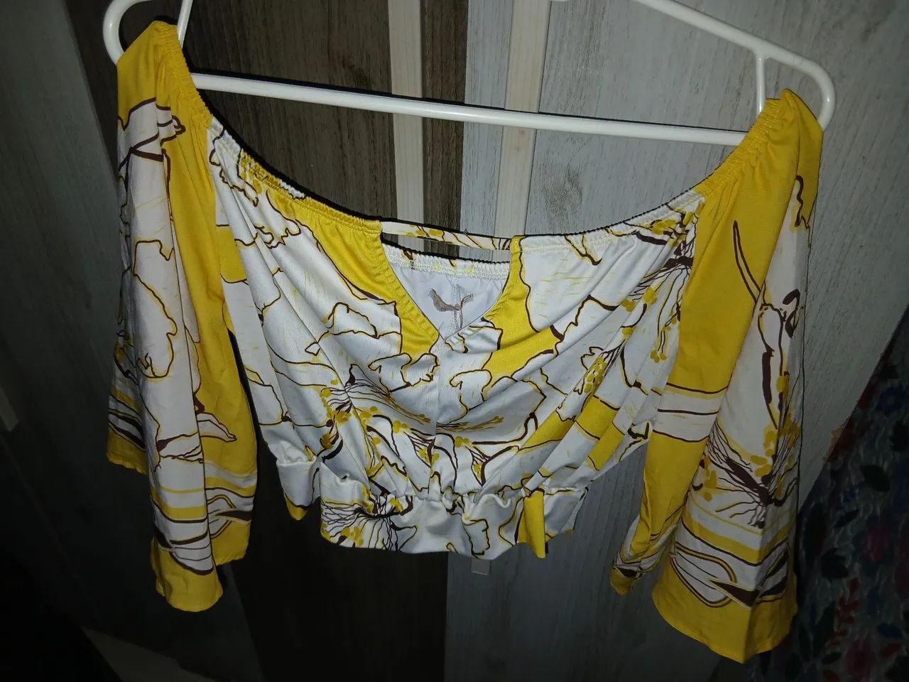 Cropped amarelo e branco da DMY - Foto 3