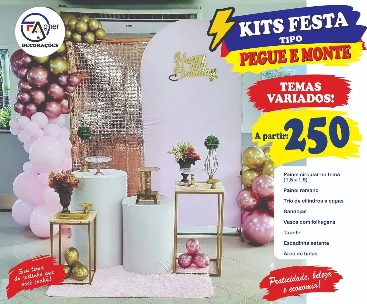 Kits festas estilo pegue e monte  - Foto 4