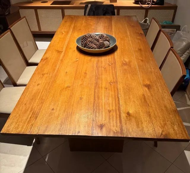 Linda Mesa de jantar retangular em madeira freijó - Foto 5