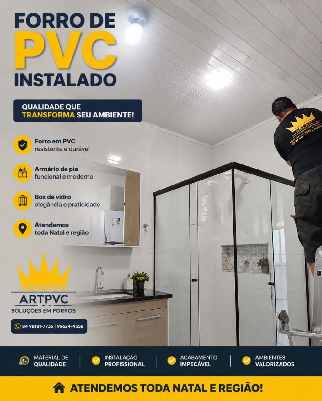 Forro de PVC instalado  - Foto 2