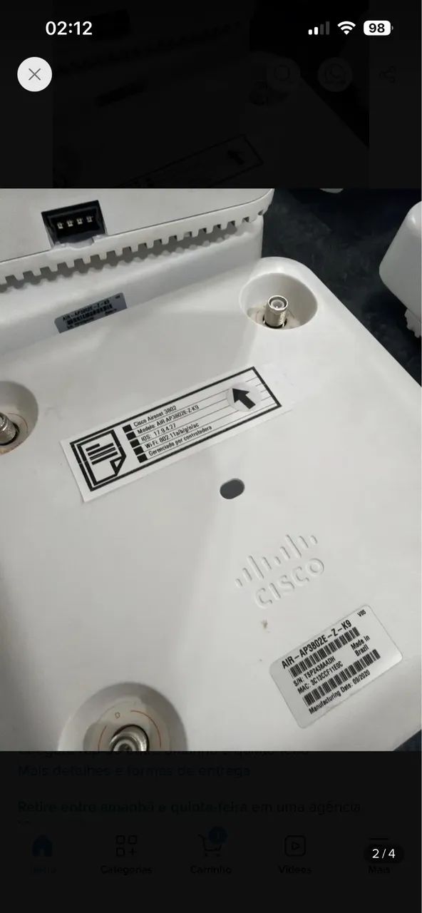 Access Point Cisco Air-ap3802e-z-k9 3802e  - Foto 4