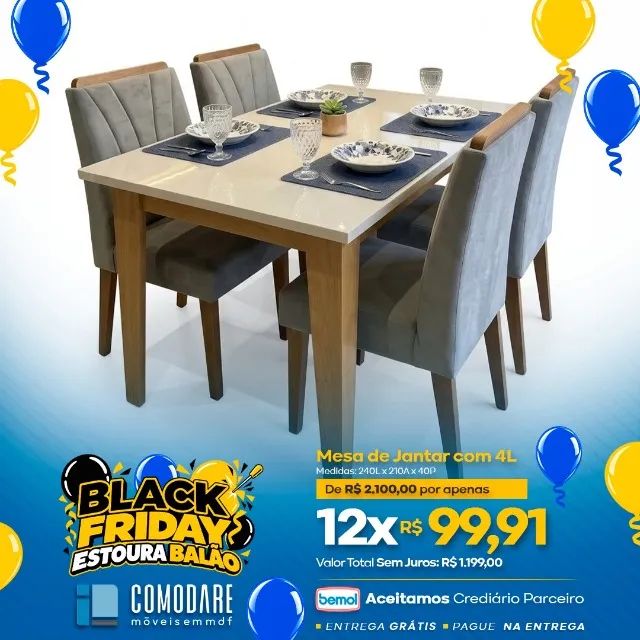 Mesa de jantar de 4L