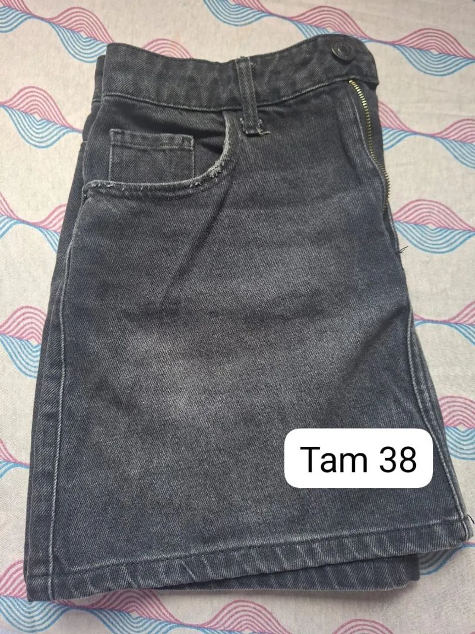 Saia Jeans Preta  - Foto 3