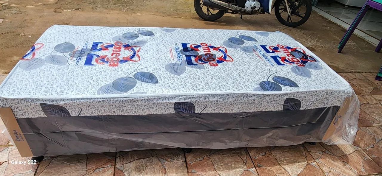 Promoção Cama Box solteiro conjugada com 10cm de espuma dobrada novas .  - Foto 3
