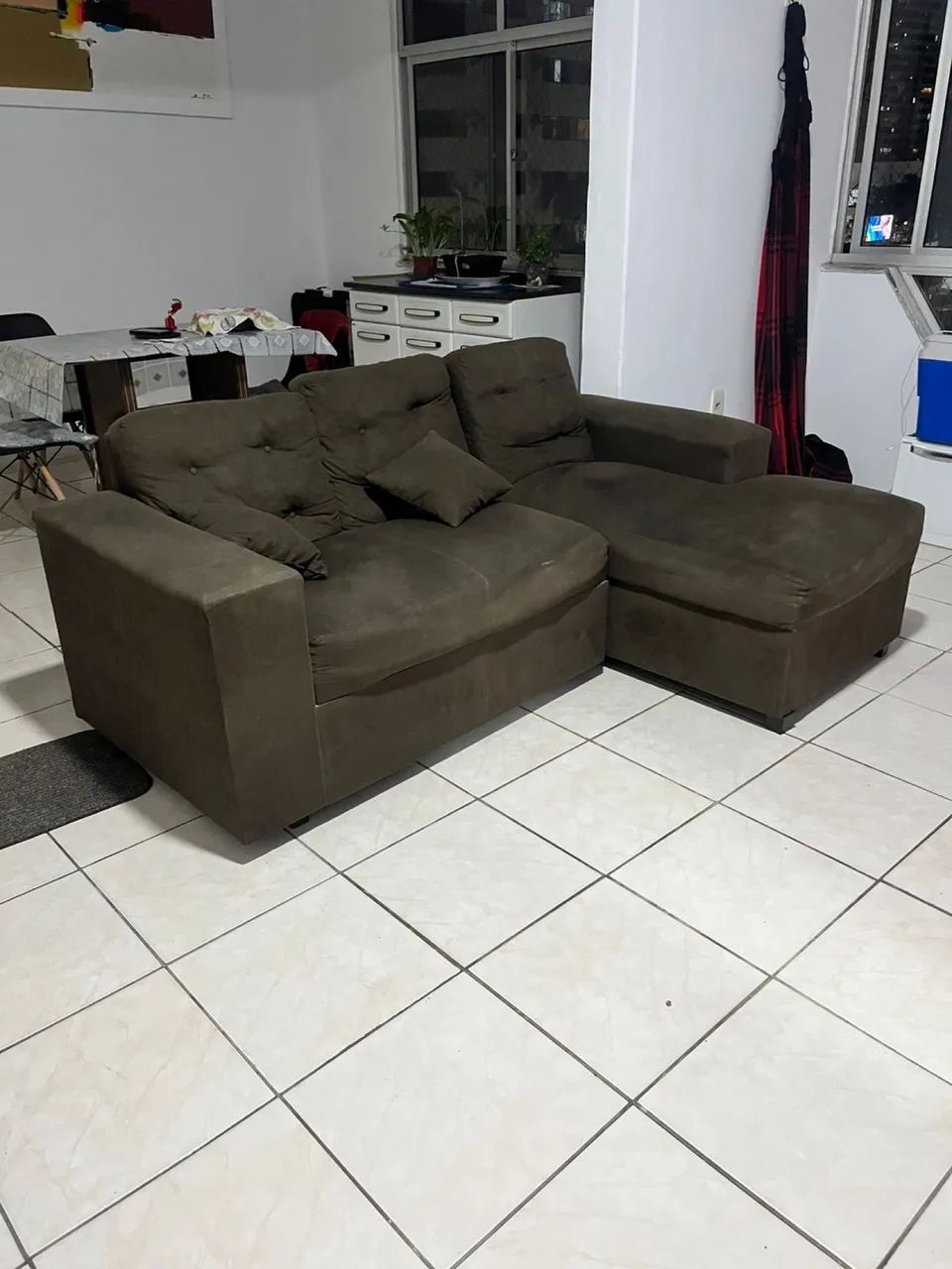 Sofá de 3 lugares Marron - Foto 2