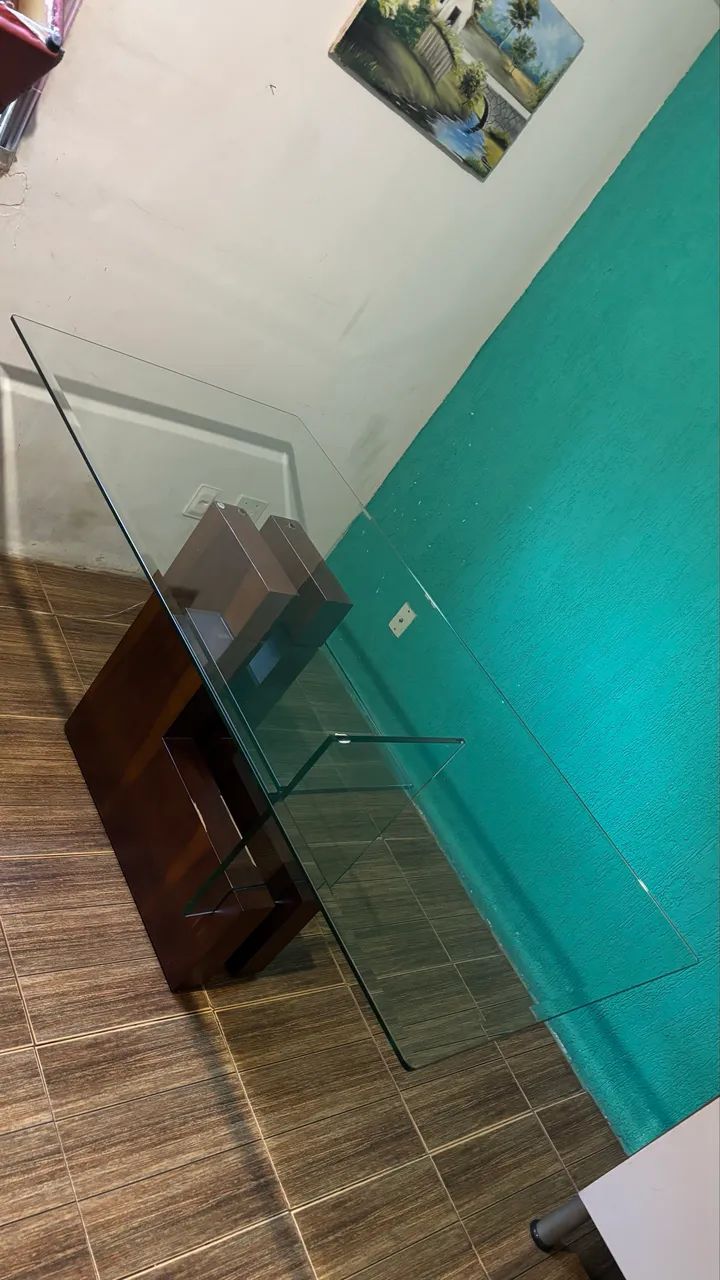 Mesa 6 cadeiras de vidro  - Foto 2