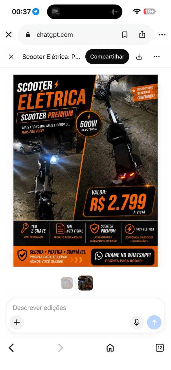 Scooter elétrica 