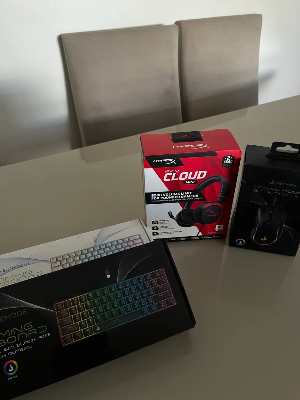 KIT TECLADO E MOUSE GAMER RISEMODE + HEADSET HYPERX CLOUD - Foto 2
