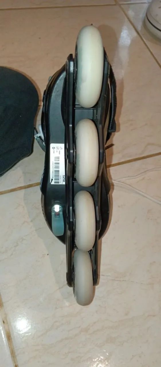 Roller Patins Oxelo 35/38 com proteções - Foto 4