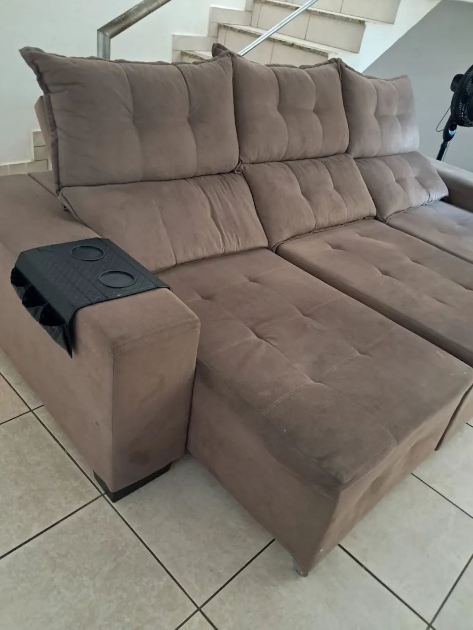 Sofá retrátil 3 lugares 