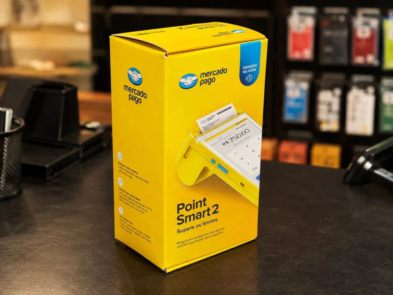 Máquina de Cartão Mercado Pago Smart 2 Touchscreen