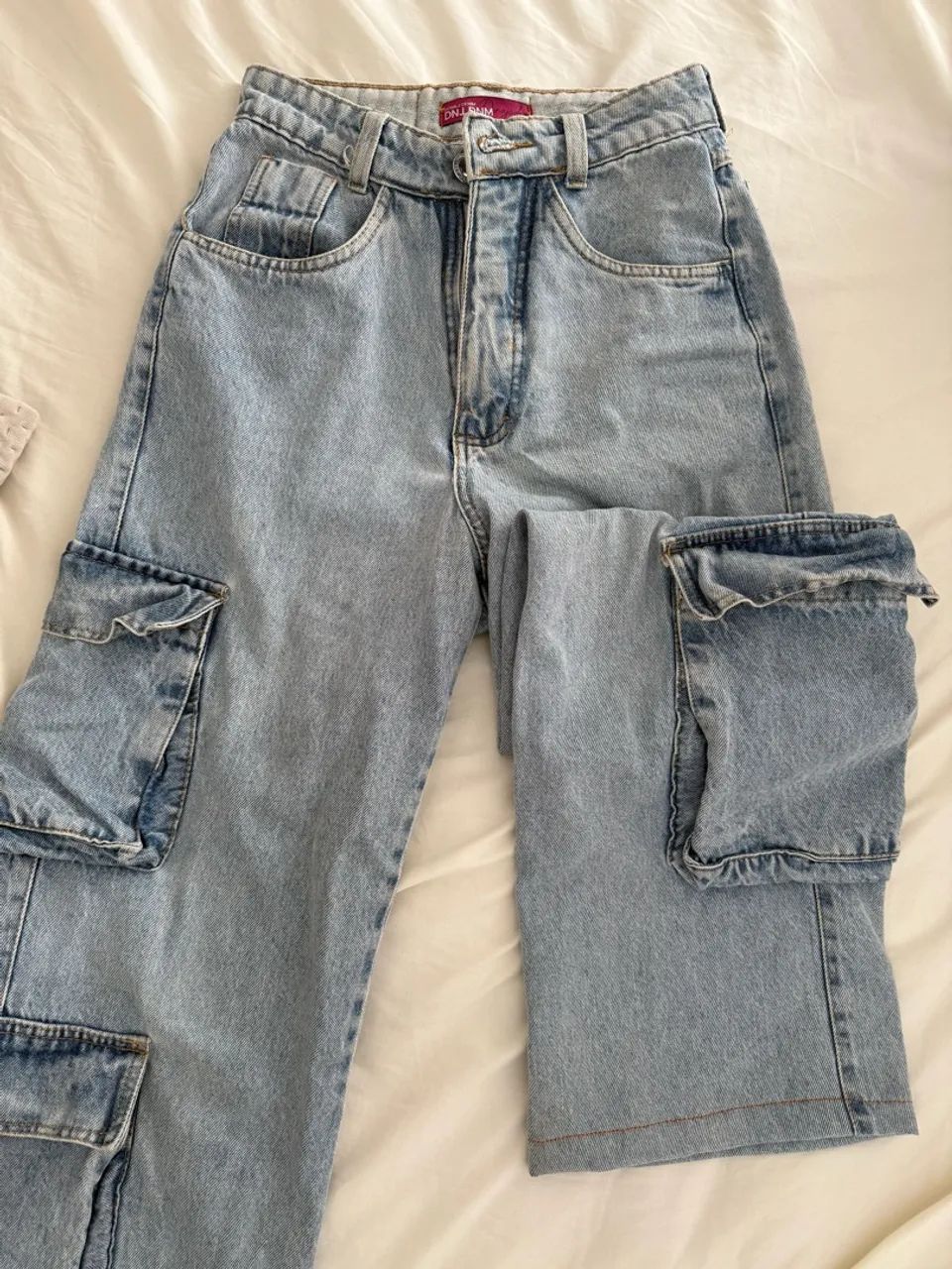 Calça jeans estilo Cargo